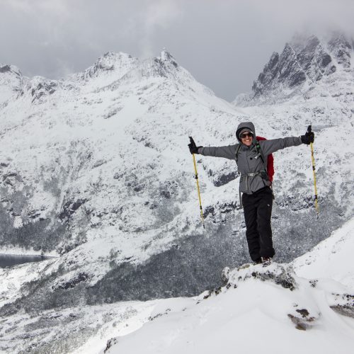 Trekking en nieve en Isla Navarino