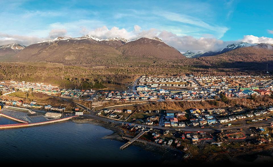 La ciudad de Puerto Williams en Chile